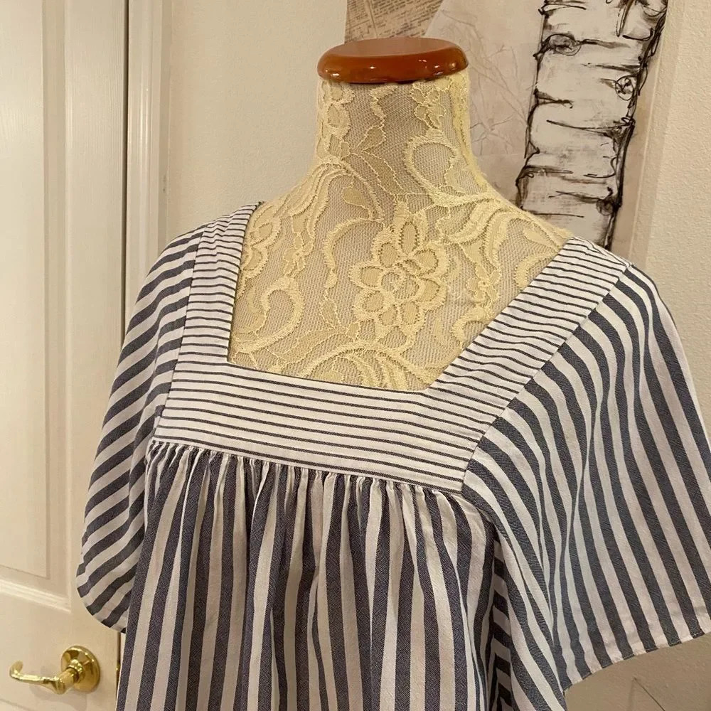 Madewell Popover Striped Dolman Sleeve Blo… - Picture 4 of 8